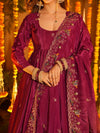 Pink Starfall Wedding Wear Stylish Anarkali Suit Set