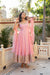 Priya Aarohi Baby Pink Flared Anarkali Suit Set with Embroidered Dupatta
