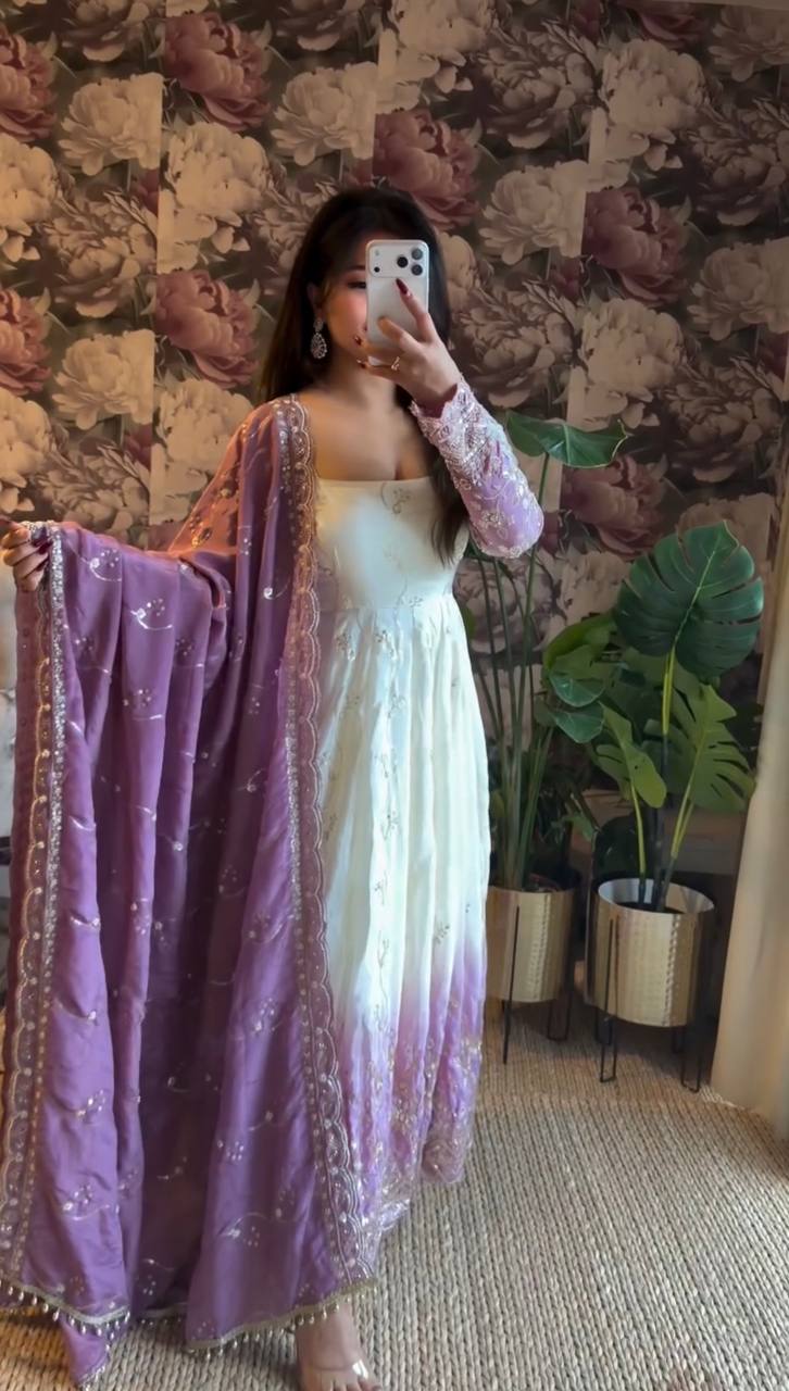 Serelina Ombre Grace Anarkali Suit Set