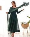 Green Embroidered Georgette Suit Set