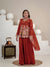 Riya Classic Rust Embroidered Ethnic Palazzo Suit Set