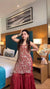 Designer Wine Sleeveless Kurta Sharara Set with Dupatta