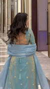 Jiya Sky Designer Anarkali Suit Set