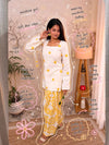 Sunshine Yellow Floral Kurta Co-Ord Set for Women