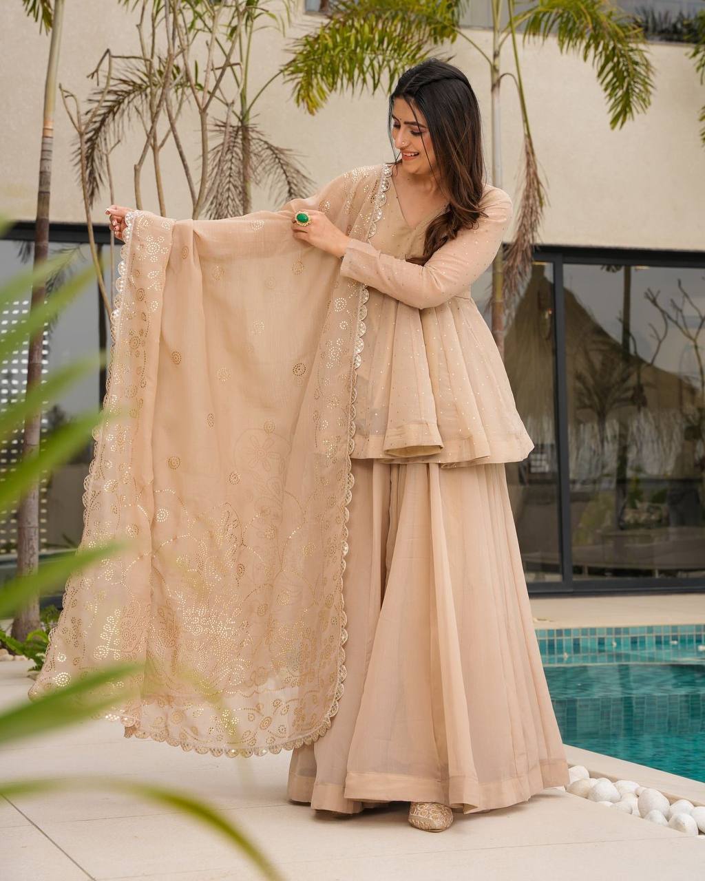 Golden Sand Elegant Kurta Set