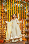 Vanigold Embroidered Chinnon Anarkali Suit Set