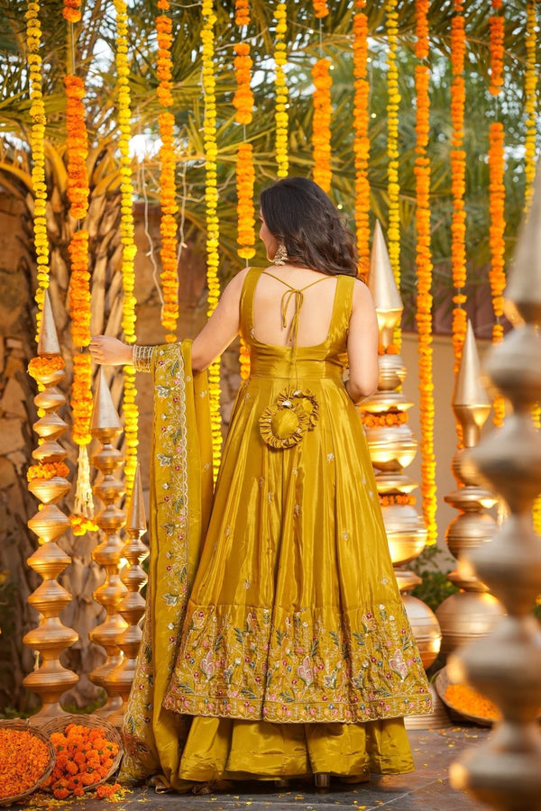 Vanya Haldi Yellow Anarkali Suit Set