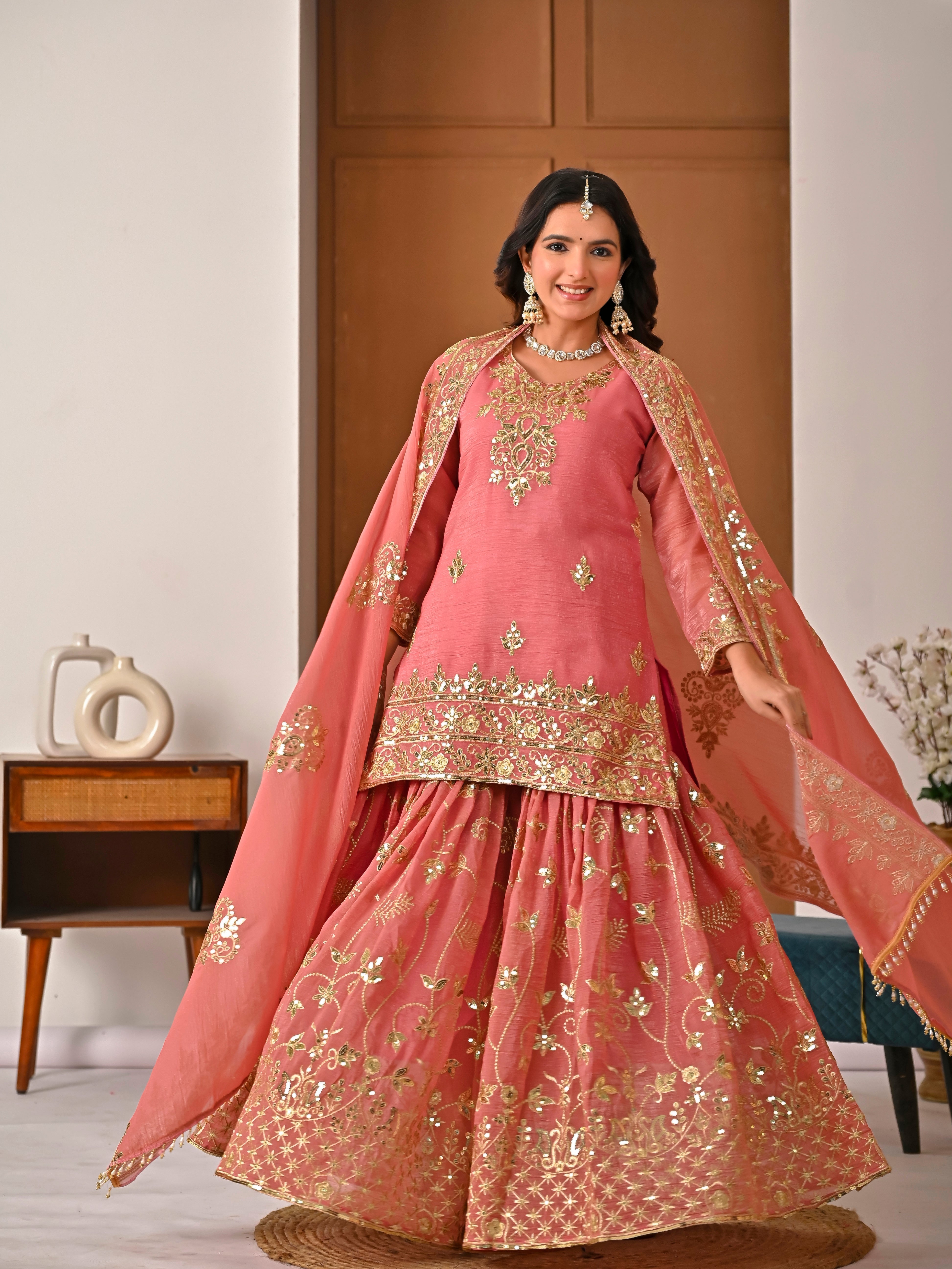 Jinal Designer Premium Sharara Suit Set