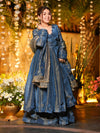 Starfall Blue Wedding Wear Anarkali Suit Set