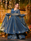 Starfall Blue Wedding Wear Anarkali Suit Set