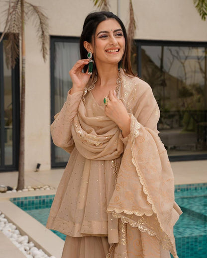 Golden Sand Elegant Kurta Set