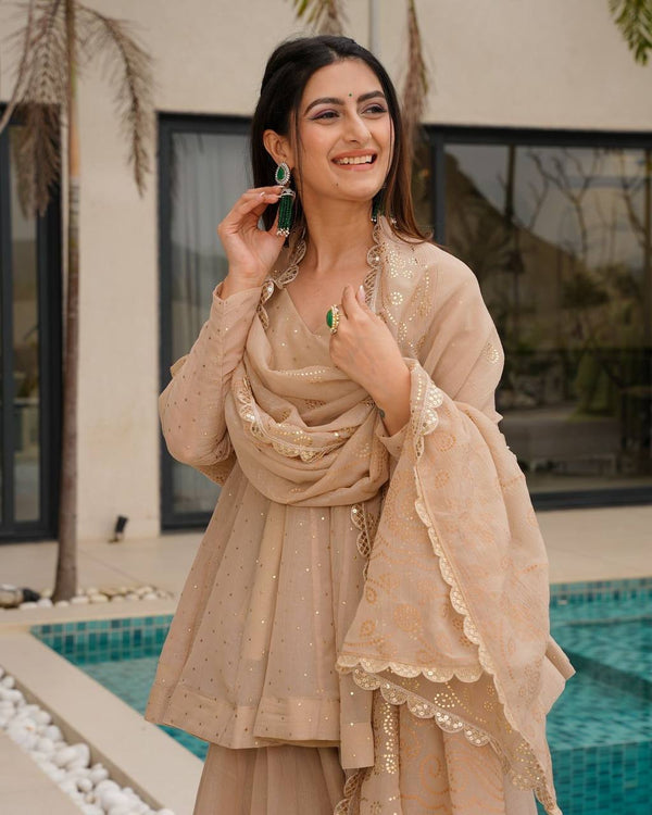 Golden Sand Elegant Kurta Set