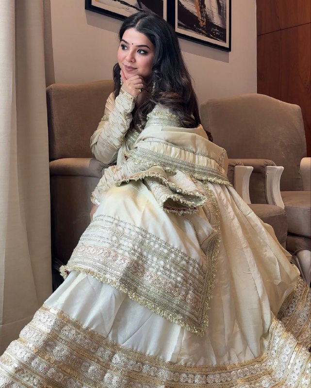 Neha White Premium Anarkali Suit Set