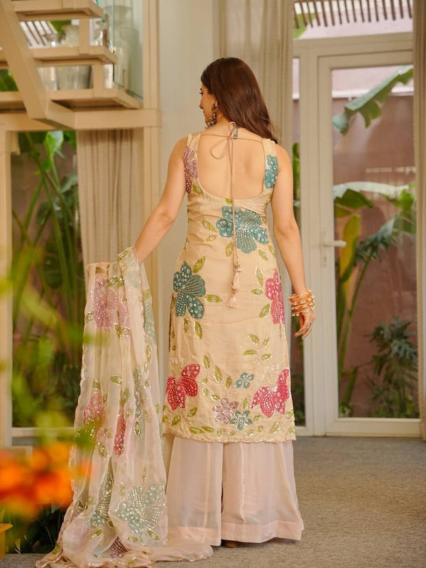 Shreeja Stylish and designer Suit with Palazzo Set