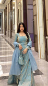 Jiya Sky Designer Anarkali Suit Set