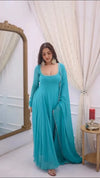 Blue Bindiya Faux Georgette Embroidered Suit Set