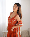 Saloni Mustured Georgette Designer Anarkali Gown