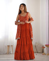 Saloni Mustured Georgette Designer Anarkali Gown