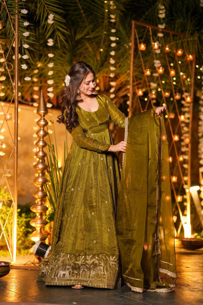 Myra Mehendi Anarkali Suit Set
