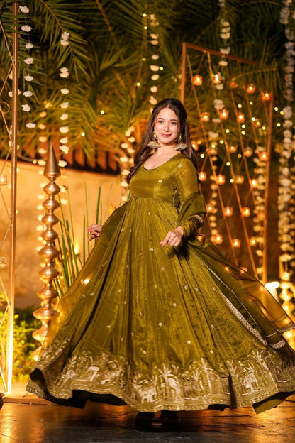 Myra Mehendi Anarkali Suit Set