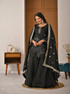 Black Colored Real Heavy Sharara Suit Set