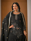 Black Colored Real Heavy Sharara Suit Set
