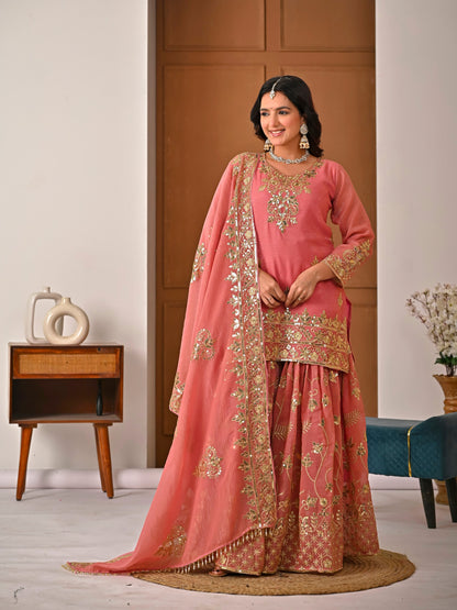 Jinal Designer Premium Sharara Suit Set