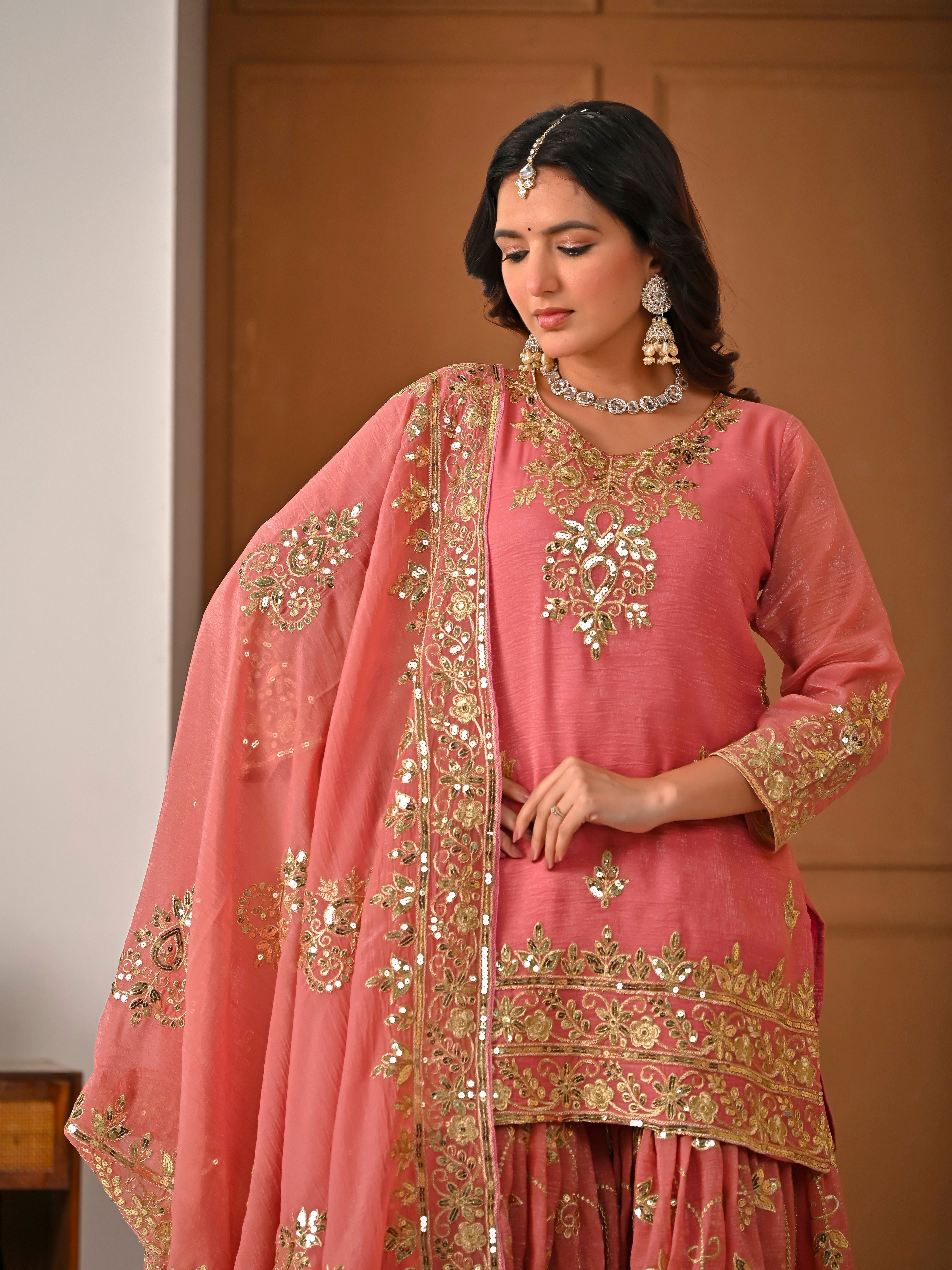 Jinal Designer Premium Sharara Suit Set