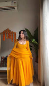 Yellow Elegance Designer Anarkali Suit Set