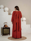 Riya Classic Rust Embroidered Ethnic Palazzo Suit Set
