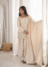 Royal Ivory Punjabi Suit with Embellished Dupatta