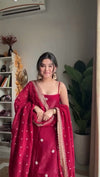 Red Premium Anarkali Suit Set