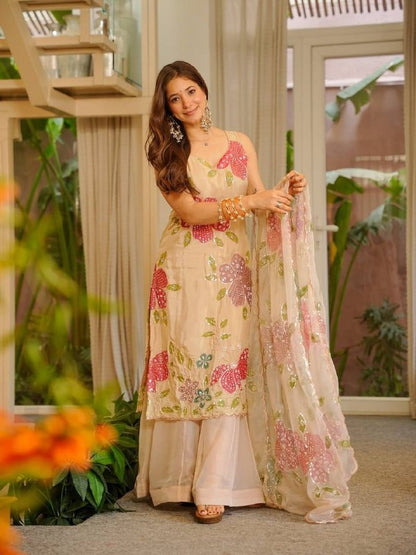 Shreeja Stylish and designer Suit with Palazzo Set